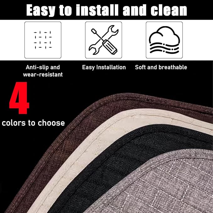 2PCS Car Seat Bottom Cover Pad, Comfortable Auto Front Seat Button Cushion Pad with Pocket, Breathable Vehicle Seat Protector Mat, Universal Truck SUV Van Car Accessories (Gray)