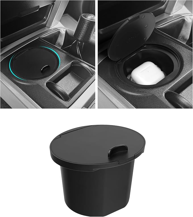 Hellet Center Console Coin Box Organizer for Toyota 2010-2020 2021 2022 2023 2024 4Runner Accessories Armrest Insert ABS Plastic Cup Coin Holder Storage Box
