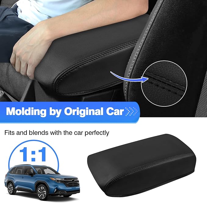 Autorder Center Console Cover for 2025 2026 Forester Accessories Armrest Cover Anti-Scratch Middle Console Pad Leather Armrest Protector