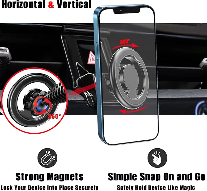 Car Phone Holder Mount, for Toyota Corolla 2024 2023 2022 2021 2020, Air Vent Stand, for Magsafe Magnetic Navigation Bracket, iPhone 17 16 15 14 13 Pro Max Air, All Phones (Not Fit 2019-2012)