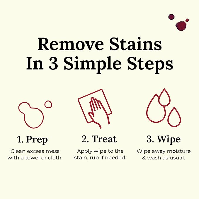 Chateau Spill Wine Stain Remover Spray - On-the-Go Wine Spill Cleaner - EPA Safer Choice Certified Carpet & Upholstery Cleaner - No Added Phosphates Laundry Stain Remover Spray - 4 Fl Oz, Pack of 25
