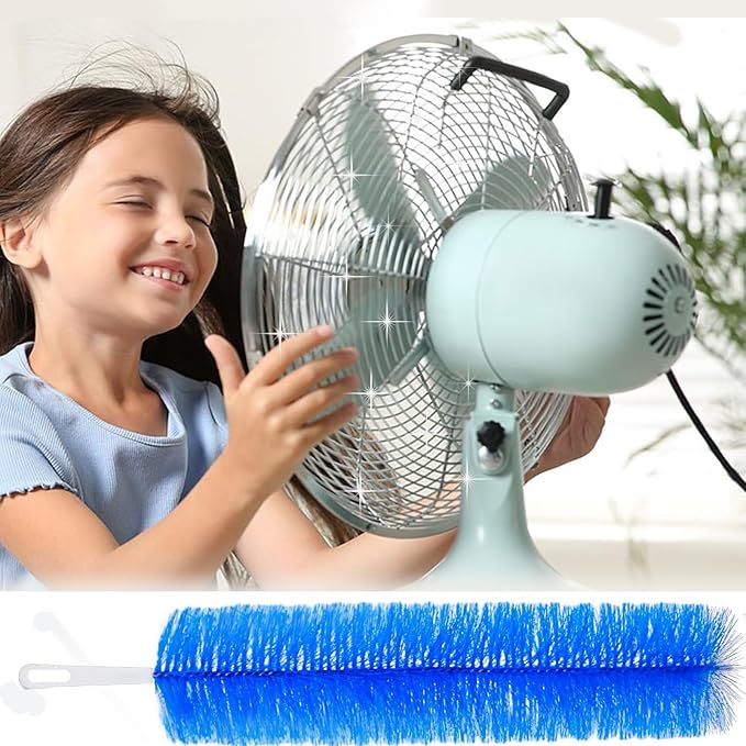Fan Cleaner Brush，Fan Brush Cobweb Duster Microfiber Duster Ideal for Ceiling Duster, Air Vents, Curtains，Cleaner for Box （2PCS） (Grey)