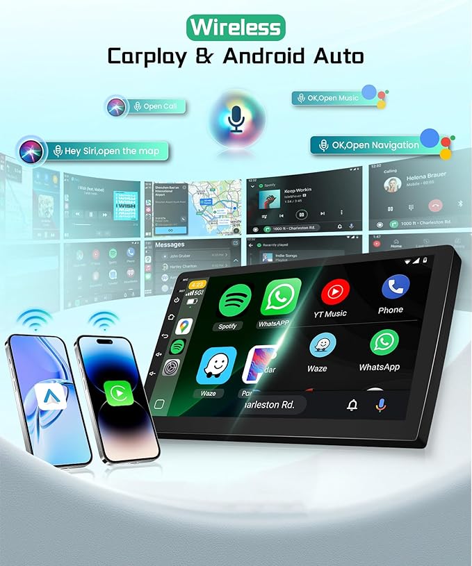 8 Core 4G+64G Car Radio Stereo for Chevrolet Chevy Camaro 2008-2015 with 5GWIFI Wireless Carplay Android Auto, Sellrich 9" 1280P Touchscreen Radio with Bluetooth 5.0 GPS FM/RDS SWC Backup Camera