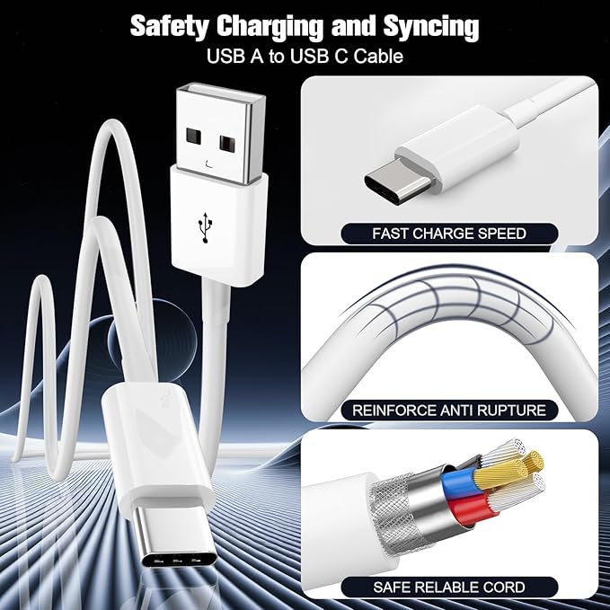 Car Carplay Cable for iPhone 16/15,iPhone16/15 Plus 16/15Pro16/15Pro Max charger ,USB A to USB C for Carplay USB C Cord, iPad USB C Cable 10th, iPad Air Car Charger Cable Cord Replacement 10FT (White)