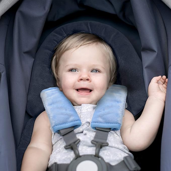 COOLBEBE Car Seat Straps Shoulder Pads for Baby Kids, Super Soft Seat Belt Covers for All Car Seats/Pushchair/Stroller/High Chair