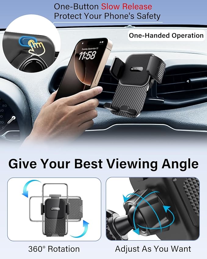 SKYLOTEC Car Phone Holder for Lexus RX 350 RX 450h 2010 2011 2012 2013 2014 2015 Accessories Automobile Cradles Phone Mount, Cell Phone Base Not Block Air Vent