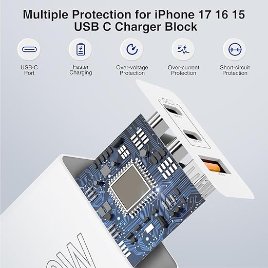 100W USB C Charger Block,Super Fast Charging Station/10ft USB C Cable Cord Long, 65W Type C Laptop Adapter for MacBook Pro/Air/iPhone 17 16 15 Pro Max/Samsung Galaxy S26 S25 S24 S23 S22 S21 Ultra/Plus