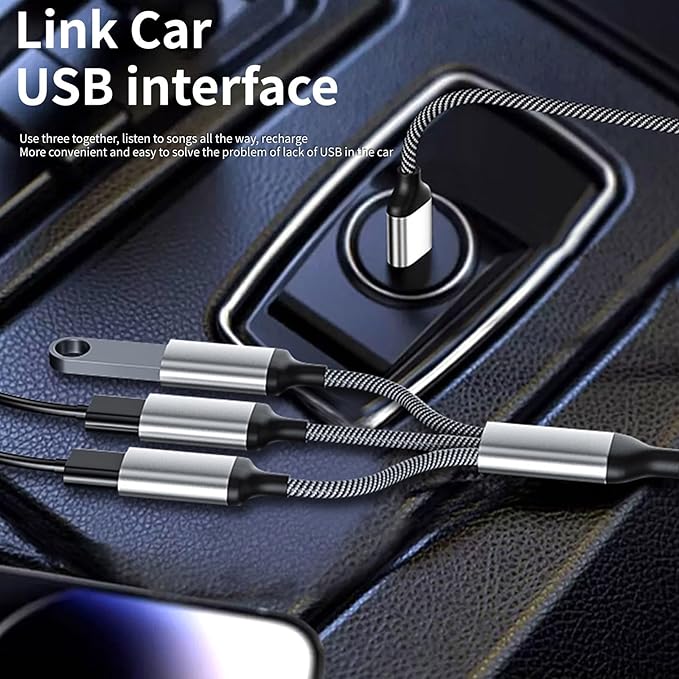 USB Splitter Y Cable USB Male to 3 Female USB 2.0 Converter Multi USB Port Expander Hub Multiport Split Adapter