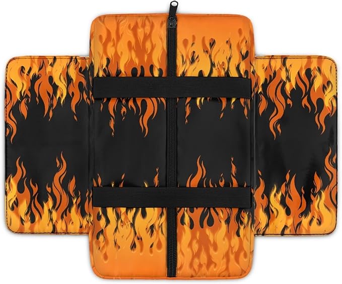 Car Accessories Easy Install Armrest Cushion Cover, Fire Print Car Center Console Armrest Pad, Universal Car Console Protector Car Decor