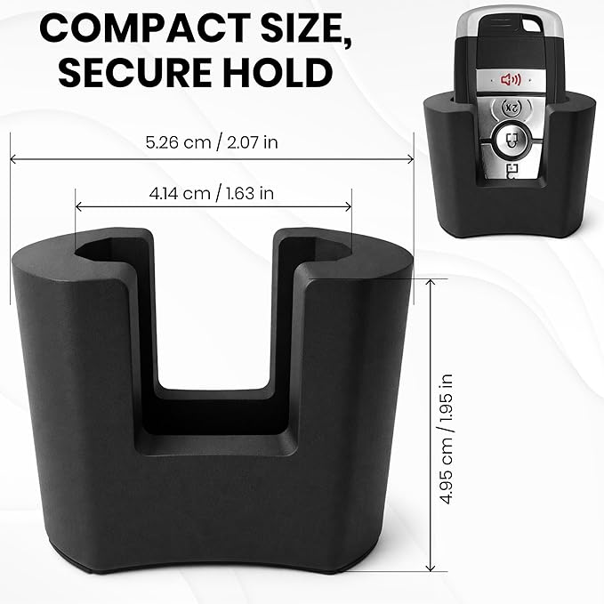 Key Fob Holder for Ford Bronco Sport 2021 2022 2023 2024 2025 Center Console Cup Holder Insert Key Organizer Interior Accessories for Bronco Sport