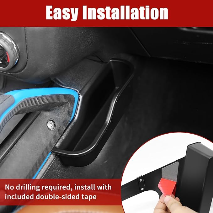 Center Console Shifter Organizer Tray Compatible with Ford Bronco 2/4 Door 2025 2024 2023 2022 2021, Gear Side Storage Box Interior Accessories