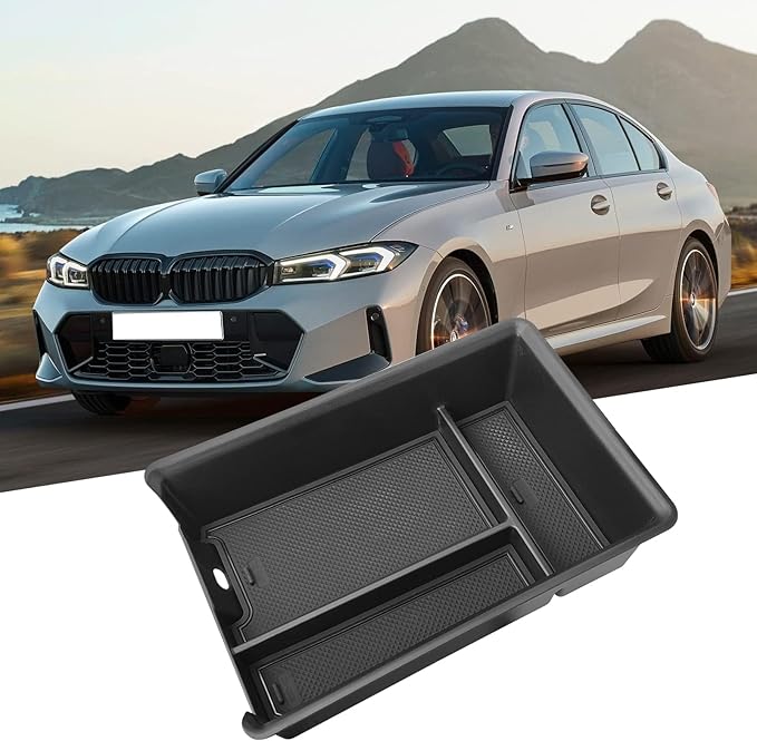 Jaronx Compatible with BMW Center Console Organizer for 3 Series G20 2019-2025/4 Series G22 i4 G26 2021-2025, for BMW 3' Organizer Tray 2019-2025, i4/4' Console Storage Box 2021-2025