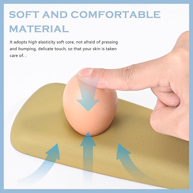2PCS Elbow Pad Arm Rest for Car,Soft Leather Arm Rest Pillow with One-Piece Molding for Comfortable Support,Universal Car Accessories Car Knee Cushion Car Door Armrest Pads (Beige)
