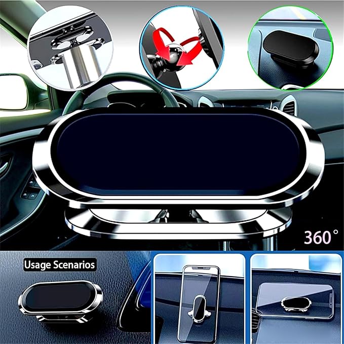 Magnetic Car Phone Holder, Powerful Magnet Mount for Dash, Sticks to Any Dashboard for GPS in Van.Car Magnet Phone Mount Compatible with All Cell Phone.(Pack of 1)