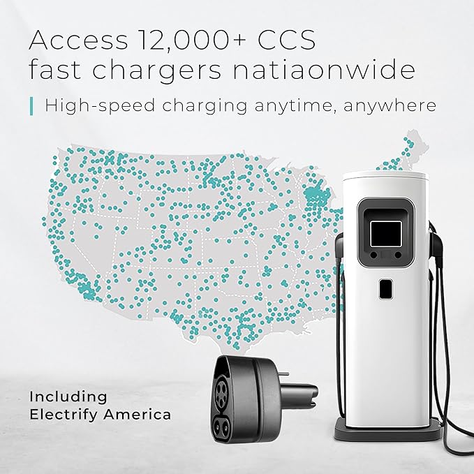 Lectron CCS to NACS Adapter for Tesla Model S, 3, X, Y & All NACS EVs (500A / 1,000V) – UL 2252 Certified CCS1 Fast Charger Adapter – Not Compatible with Cybertruck (Black)
