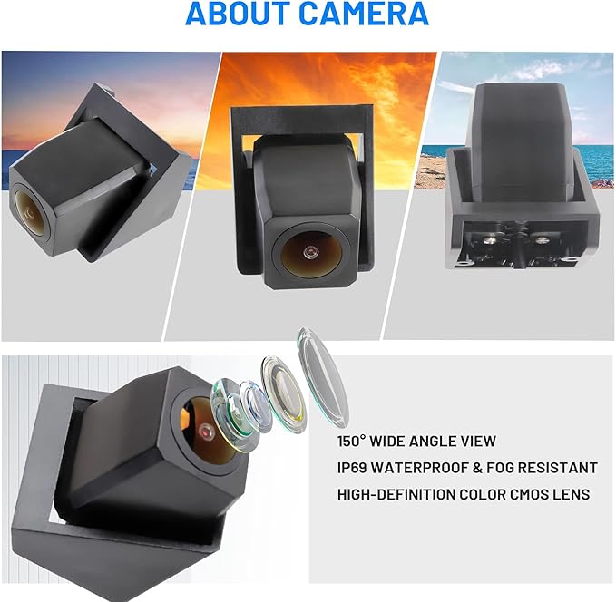 EWAY Classic 1.0 Backup Camera for Jeep Wrangler Spare Tire Mount 2007-2018, Rear View Reverse Aftermarket Camera for JK JKU Rubicon Sahara Sport Unlimited Removable Guidelines w/OEM Monitor Adapter