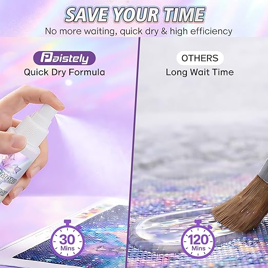 Diamond Painting Sealer Spray, Quick-Drying Diamond Art Sealer for Instant Protection & Enhanced Shine, Long-Lasting Hold for Your Art, Prevents Dust & Fall-Off, Easy Application