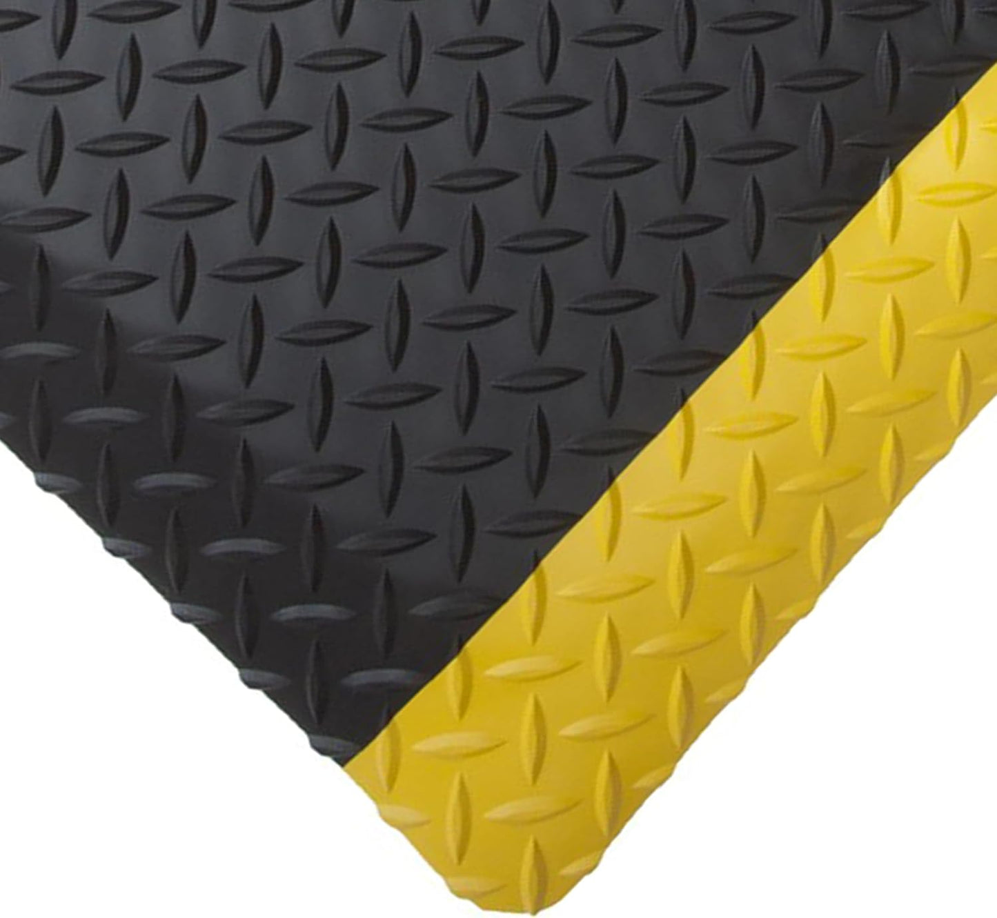 Rhino Mats, American Classic Diamond Anti-Fatigue Mats, Industrial Ergonomic Comfort Standing Mat for Work, Home, Garage, Office, Kitchen or Anywhere (Black/Yellow 9/16" Thick, 2 FT. x 22 FT.)