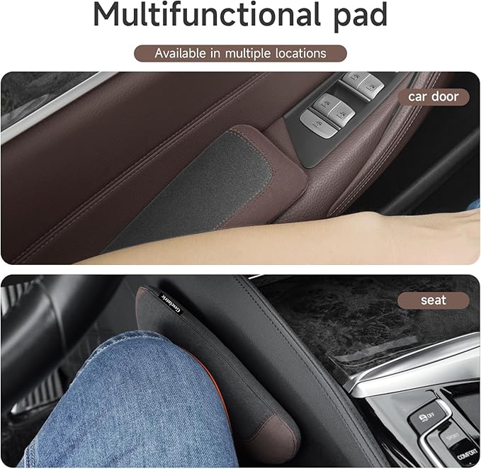 Alcantane Elbow Rest: Memory Foam Support for Car Legs and Knee, Anti-Fatigue
