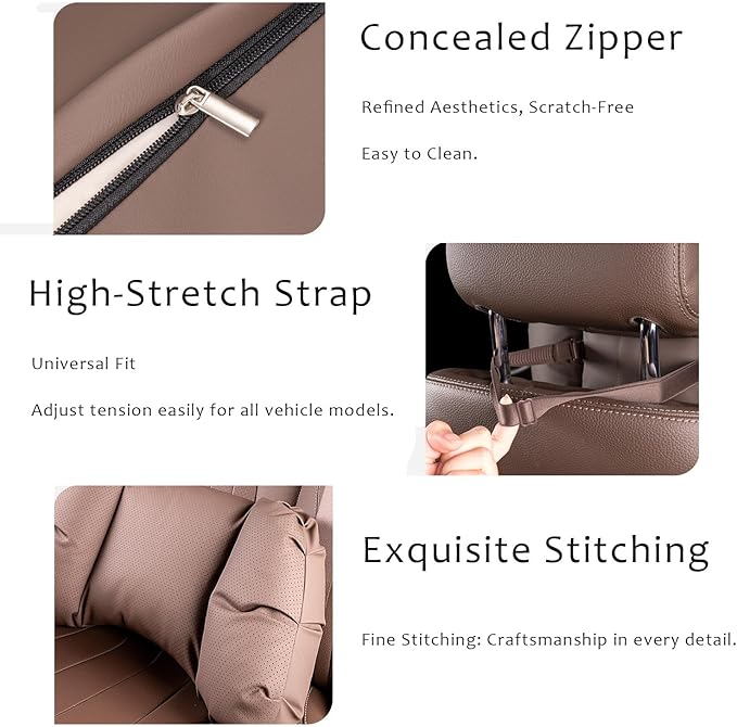 Car Neck Pillow & Lumbar Support for Suzuki Ertiga / XL7 2019-2026 Ergonomic Breathable Mesh Auto Seat Back Cushion Headrest,Black-Neck & Lumbar Set