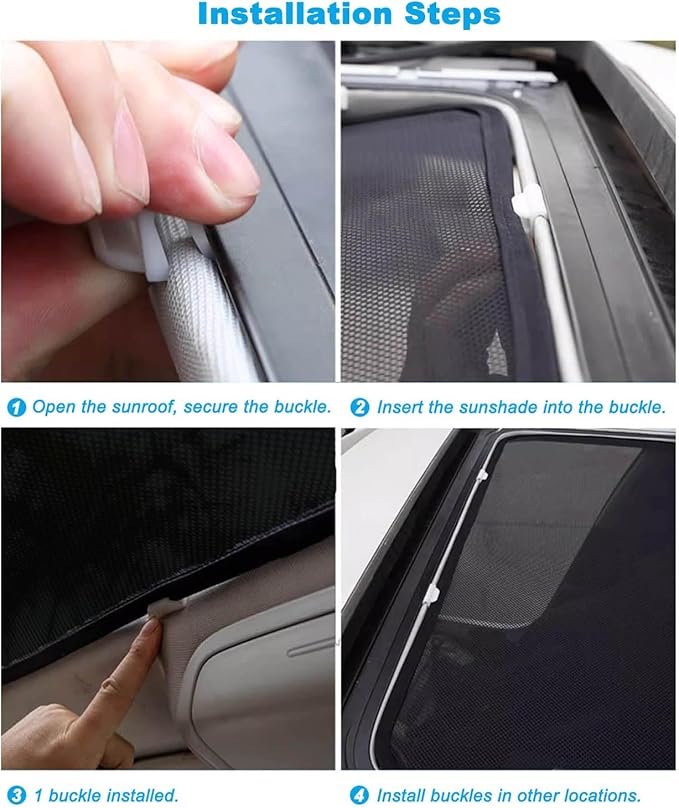Car Sunroof Compatible with Tiguan 2023-2017 5-Door SUV, Foldable Glass Roof Sunshade with Storage Bag, Sunshade Roof Heat Insulation Sun Protection Roof Sunshade Interior Sunroof Shade