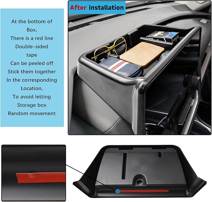 EDBETOS 2024-2026 Grand Highlander Accessories Dashboard Organizer Compatible with 2024 2025 2026 Toyota Grand Highlander Dash Center Console Screen Storage Insert Tray Tissue Sunglasses Holder