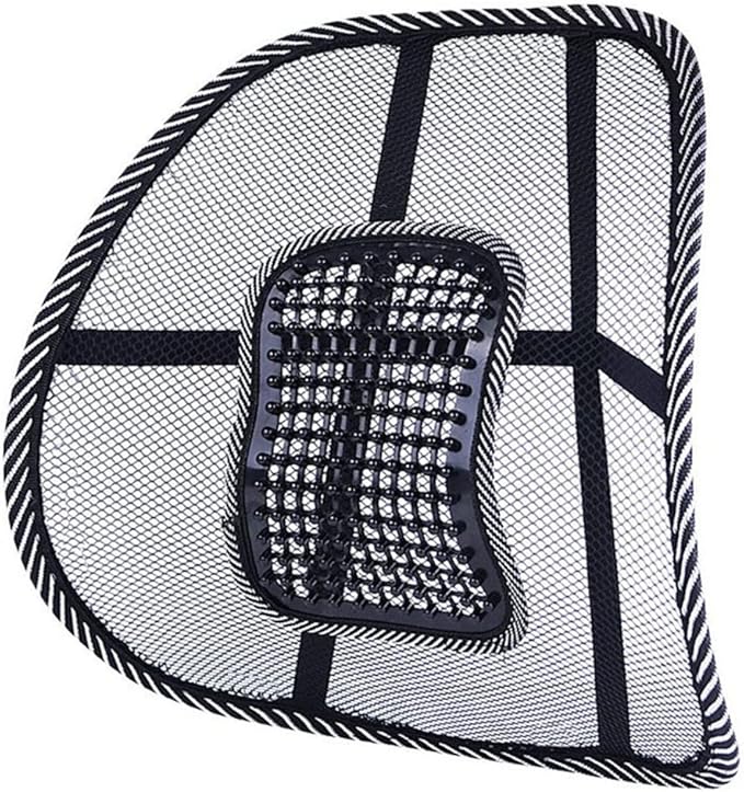 Car Seat Chair Massage Back Lumbar Support Mesh Ventilate Cushion Pad Auto Seat Back Cushion Home Office Waist Breathable Density Mesh for Back Pain and Poor Posture Fits to All Chair