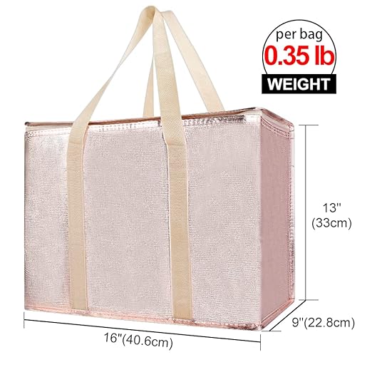 Bodaon Insulated Pizza Delivery Bags, Food Delivery Bag. Gold, X-Large, 1-Pack