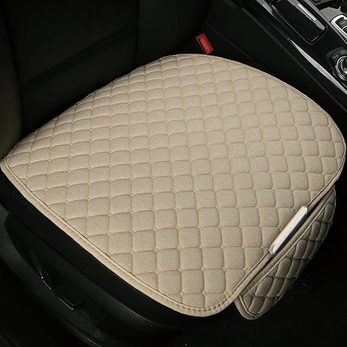 Moly Magnolia Car Seat Cover/Protector, Car Seat Cushion, Breathable, Comfort, Universal for Most Vehicles, Automotive Interior Seat Protector, Car Seat Cover for Men and Women (Beige)