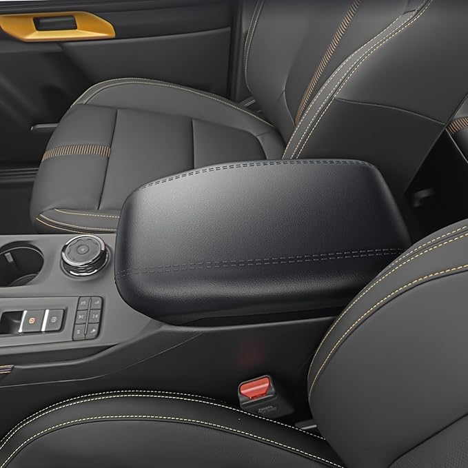 SXCY for 2024 2025 2026 Ford Ranger Armrest Cover (w/Privacy Storage) for 2024 2025 2026 Ford Ranger XL/XLT/Lariat/Raptor Accessories 2025 2026 Ranger Center Console Cover Silicone Full Cover