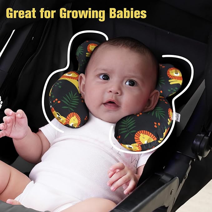 KAKIBLIN Baby Neck Pillow, Upgraded Baby Support Pillow,Neck Support Pillow for Carseat, Newborn Neck Support for Car Seat, Stroller, Pushchair,Travel