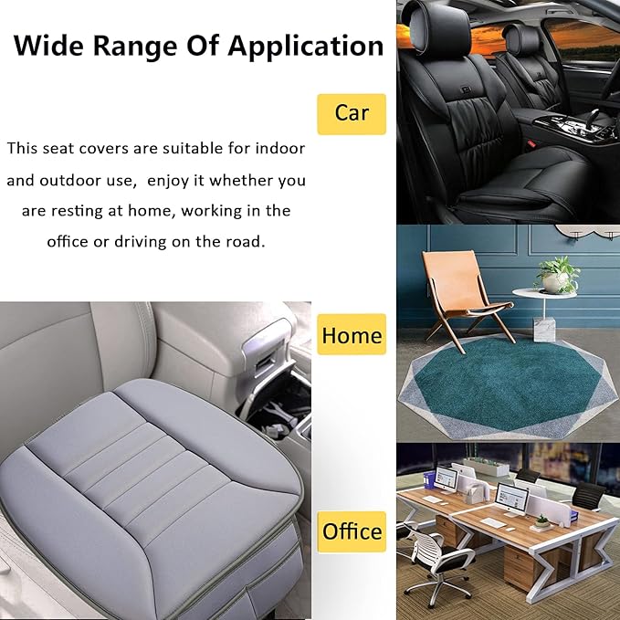 Big Ant Car Seat Cushion Pad Memory Foam Seat Cushion,Pain Relief Cushion Comfort Seat Protector for Car Office Home Use,Gray 1PC