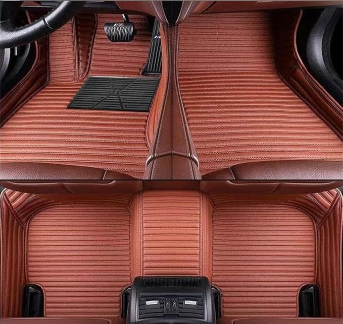 Custome Car Mats Accessories All Weather Floor mats Compatible with Automotive Floor Mats Passenger car mats (3D Brown)