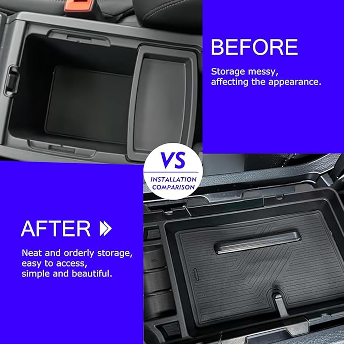 2025 2026 Civic Double Center Console Organizer Tray for 2022-2026 Honda Civic 11th Gen Sedan Hatchback LX EX Sport 2025 Accessories Civic 2026 Central Console Organizer Insert Tray(2pcs)
