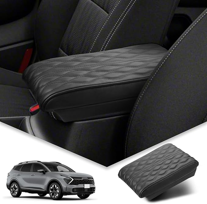 BIBIBO [Upgraded for 2025 2026 Kia Sportage Console Armrest Cover 2023-2025 2026 Kia Sportage NQ5 Console Lid,2023 Sportage Arm Rest Pad Cover Protector,2025 Kia Sportage Accessories Armrest Cushion