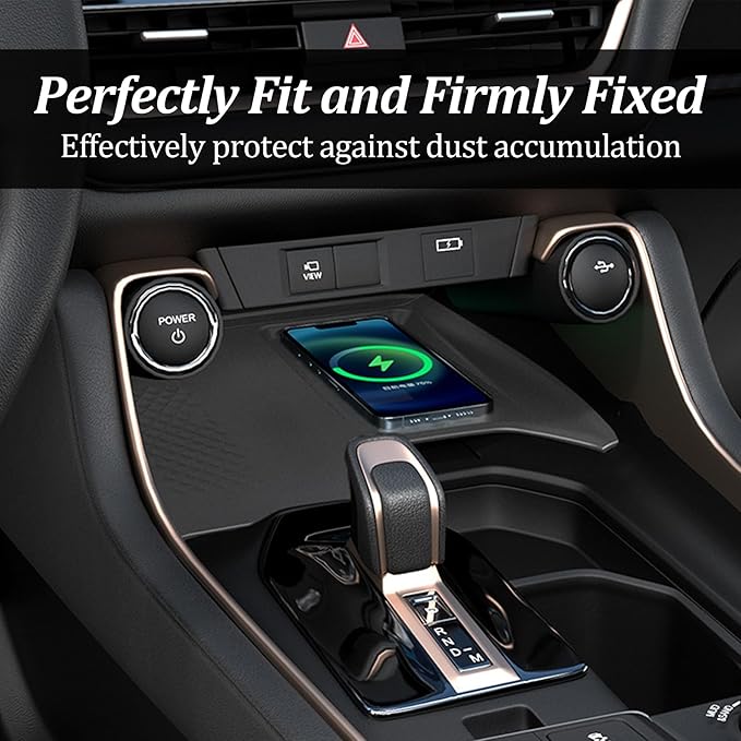 Wireless Charging Mat Compatible with 2024 2025 Toyota Grand Highlander, Non-Slip Silicone Protective Liner for Interior Accessories