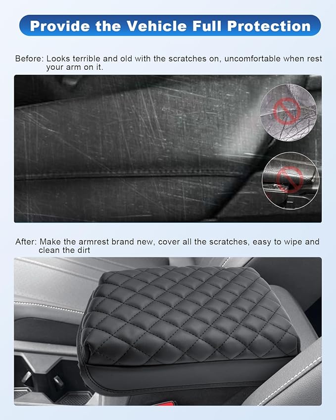 CDEFG for Volkswagen Atlas Cross Sport 2024 2025 2026 Center Console Cover for 2024 2025 2026 VW Atlas Accessories Armrest Cover Middle Console Pad Arm Rest Lid Cushion