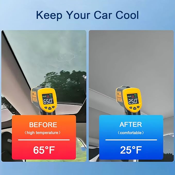 Glass Roof Sun Shade Compatible with Audi Q5 Accessories 2009-2017, Foldable One-Piece Sunshade Roof, Heat Insulation Sun UV Protection Car Sunroof Sunshade
