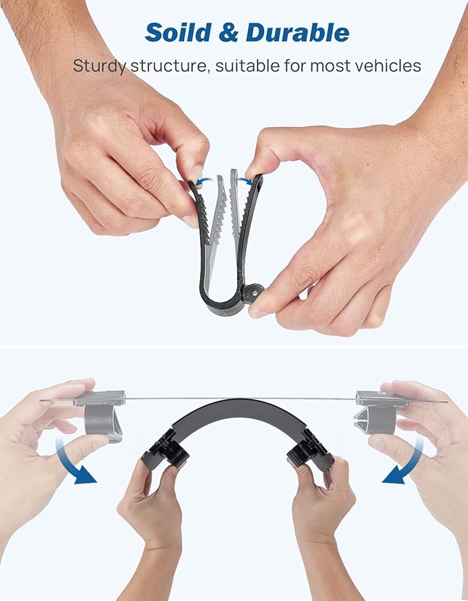 JOYTUTUS Sun Visor Extender for Cars, Sun Visor Extension Universal Sun Blocker UV400, Adjustable Visor Extension for Car Visor,Double-Clip,Anti Glare Stray Light