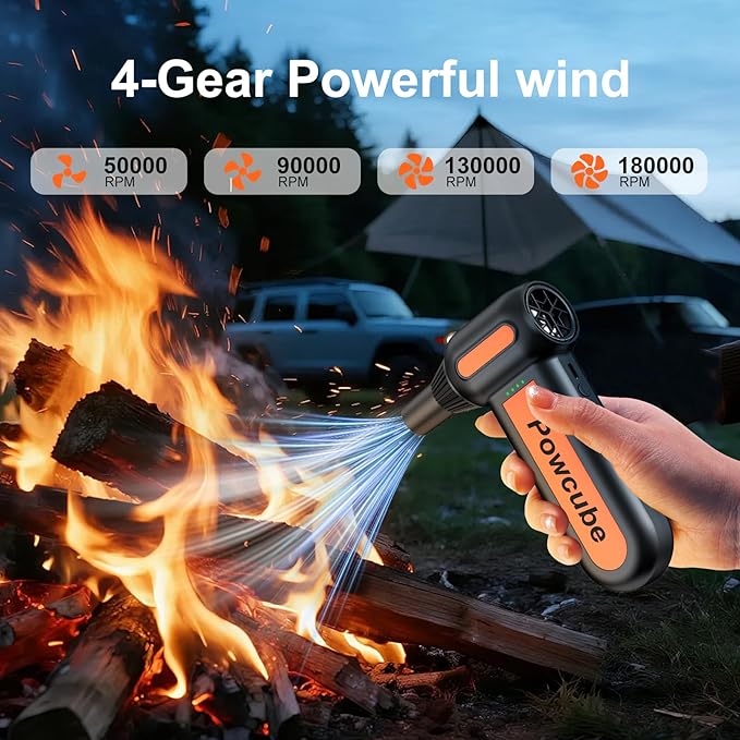 2-in-1 Compressed Air Duster 180000RPM Powerful Motor, Cordless Mini Vacuum Cleaner, 10,000mAh Battery, Portable Electric Air Duster, Dust Blower for Computer, Keyboard, Outdoor, House, Car and Office