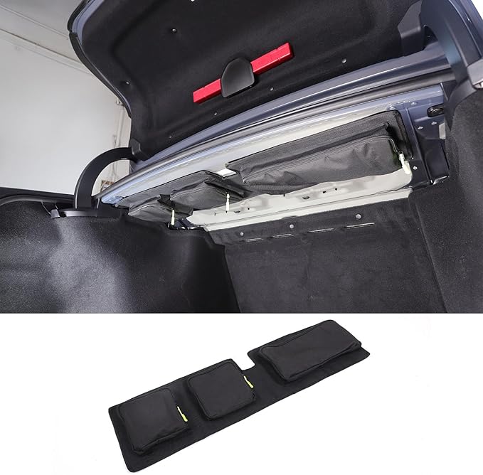 Sekhyna Car Trunk Organizer Storage Bag Compatible with BMW 7 Series Sedan G70 2024,Removable Storage Organizer with 3 Waterproof Zippered Large Storage Pockets and Storage Grid For G70 1PCS