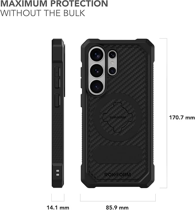 Rokform Rugged Case for Galaxy S26 Ultra, Magnetic Cover, Drop Tested Armor (Black)