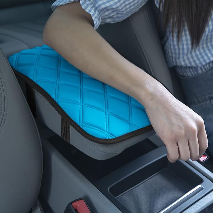 FH Group Neosupreme Aqua Diamond Pattern Center Console Pad – Water-Resistant Armrest Cover Protector for Cars, SUVs & Trucks