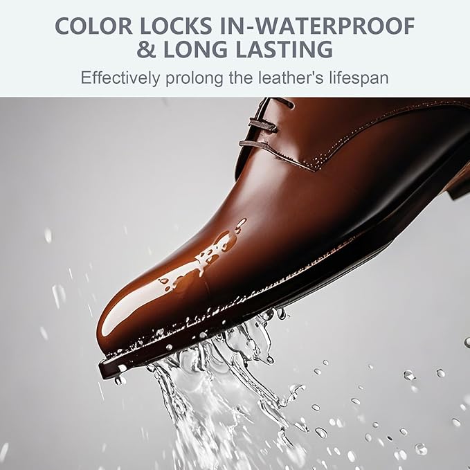 Leather Recoloring Balm with 100ml Mink Oil Conditioner | Black Repair Kit, Dye & Color Restorer for Furniture, Sofa, Car Seats, Bags | Restore Faded & Scratched Surfaces