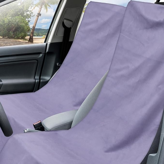 2 Pack Car Seat Towel Covers with Storage Bag 63 x 32 Inch Athletic Running Towel Seat Sweat Washable Non Slip Cover Gift for Car Outdoor Sport Activities (Gray)