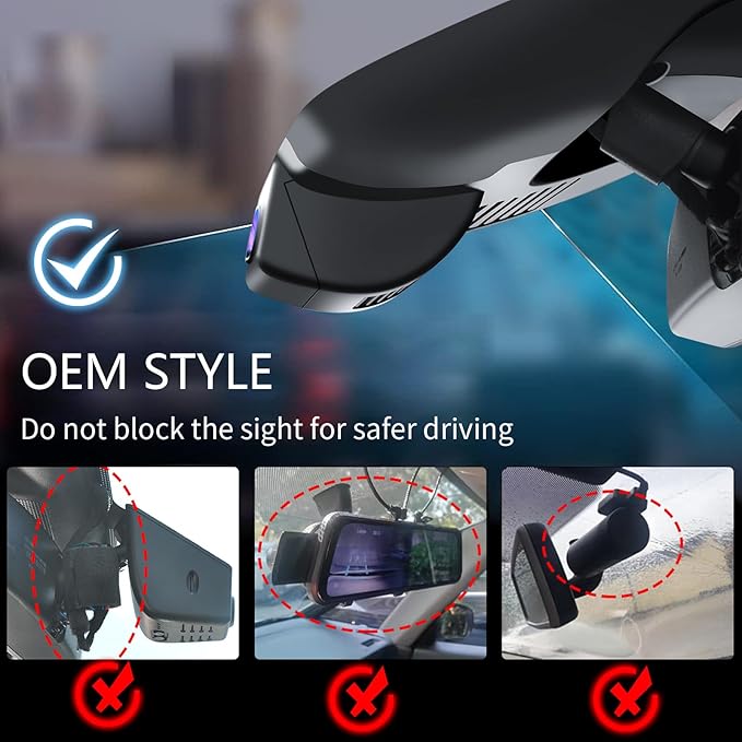 Mangoal 4K Dash Cam Custom fit for Mazda 3 2019 2020 2021 2022 2023(Model A), UHD 2160P Video, Free App & WiFi, 64GB Card