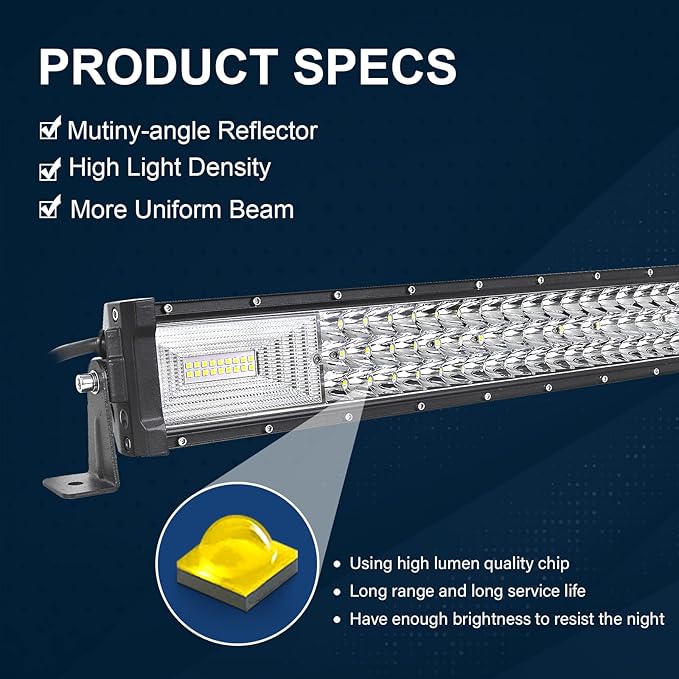 AUXTINGS 32 inch 405W Curved LED Light Bar Triple Row Work Light Spot Flood Beam with Wiring Harness kit Switch for Trucks Tractor 4X4 Boat Off Road Auto Fog Driving Lamp,12V 24V Waterproof
