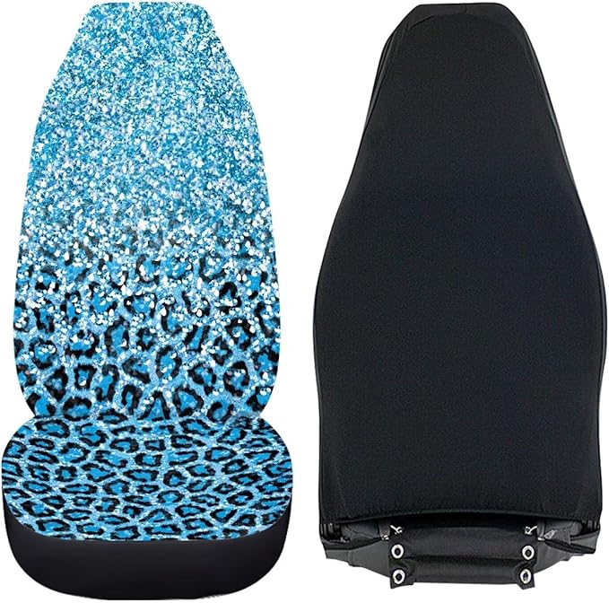 Leopard Print Universal Car Seat Covers Front Seats Only,Fit Most Cars,Sedan,Truck,SUV