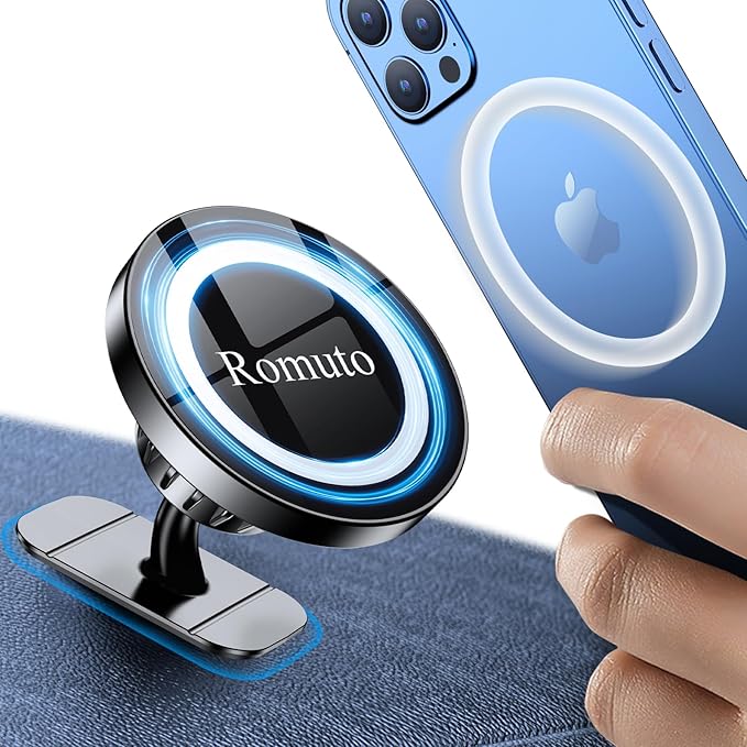 Romuto for MagSafe Car Mount Vent【Strong Magnets】 Magnetic Phone Holder for Car Phone Holder Magnetic Phone Mount Air Vent Clip Cell Phone Holders for Your Car Mount for iPhone 17 Pro Max 16 15 14 13