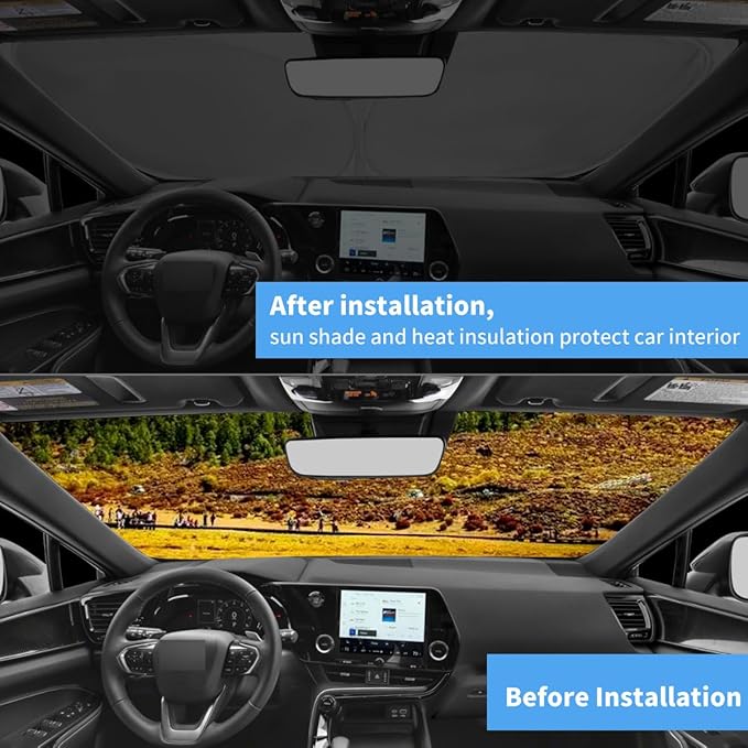 Windshield Sun Shade Fit 2026 2025 2024 2023 2022 Lexus NX NX250 NX350 NX350h NX450h+ Foldable Front Window Sunshade Accessories Sun Visor UV Protector Heat Shield Window Cover